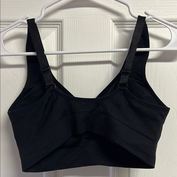 Puma Black Racerback Sports Bra with V-Neck - Picture 3 of 4